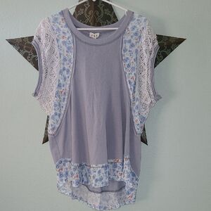 POL Lace Floral Blouse